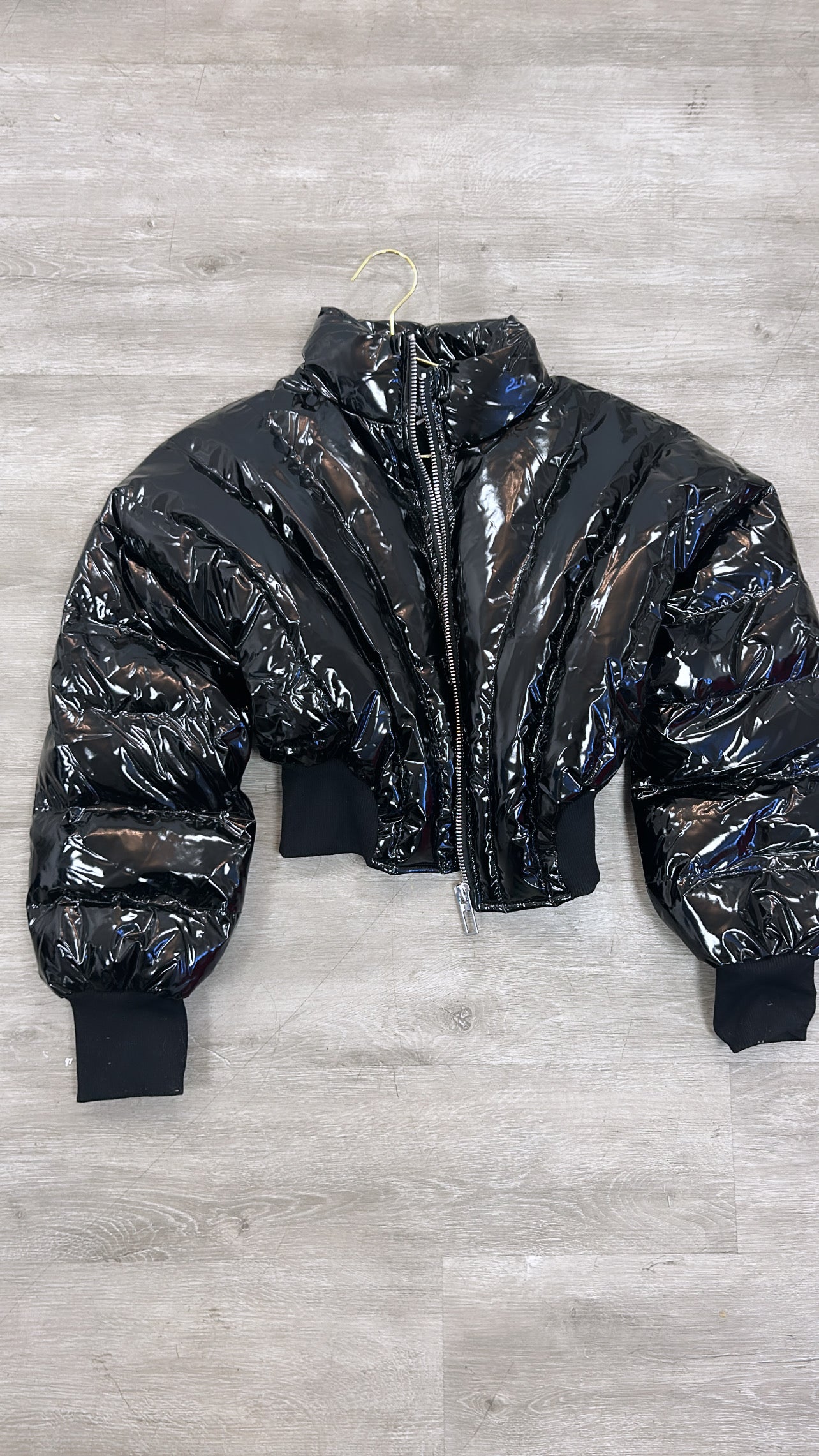 Black puffer jacket