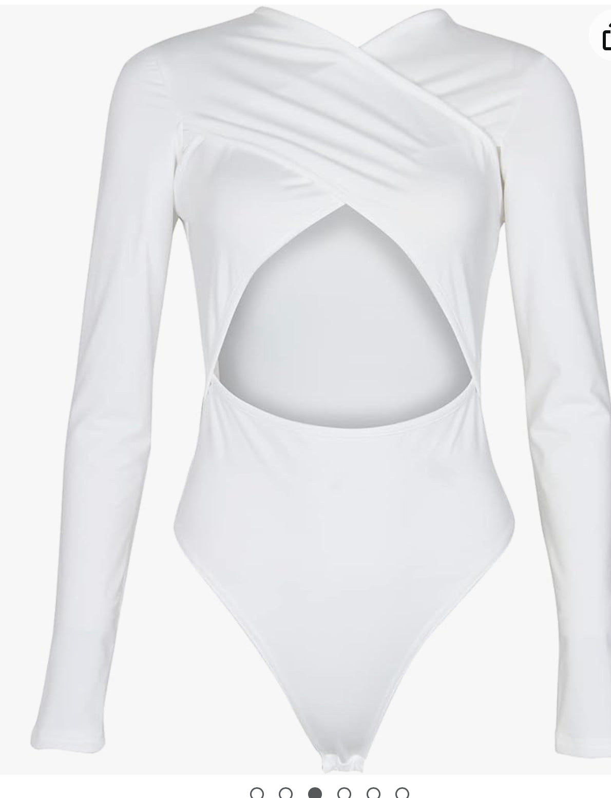 White cross bodysuit